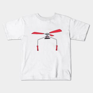 Hat Helicopter cartoon Kids T-Shirt